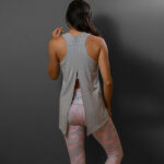 Open Back Tank Top Gray 1