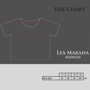 レアマカハのクロップドTシャツ　サイズガイドです