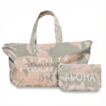 【ホリデーギフト】ビッグトート（ピーチベージュ） × まち付きポーチ （ピンク）