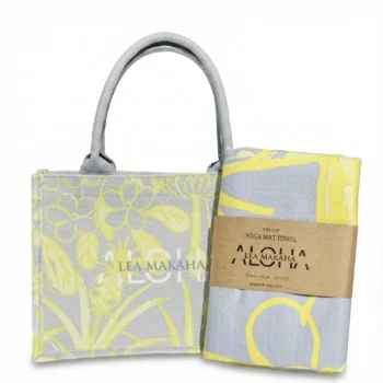 【ホリデーギフト】ミニトート（イエロー）× ヨガマットタオル（イエロー）